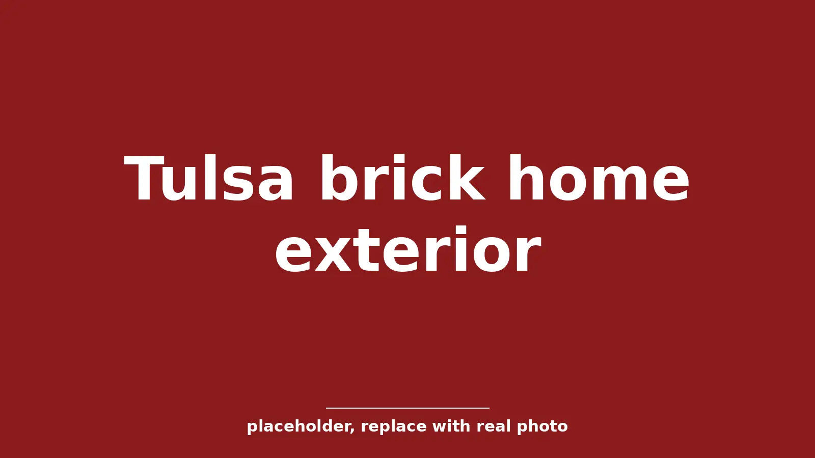 Brick home in Tulsa, Oklahoma, the kind of house that gets foundation repair on expansive clay soil